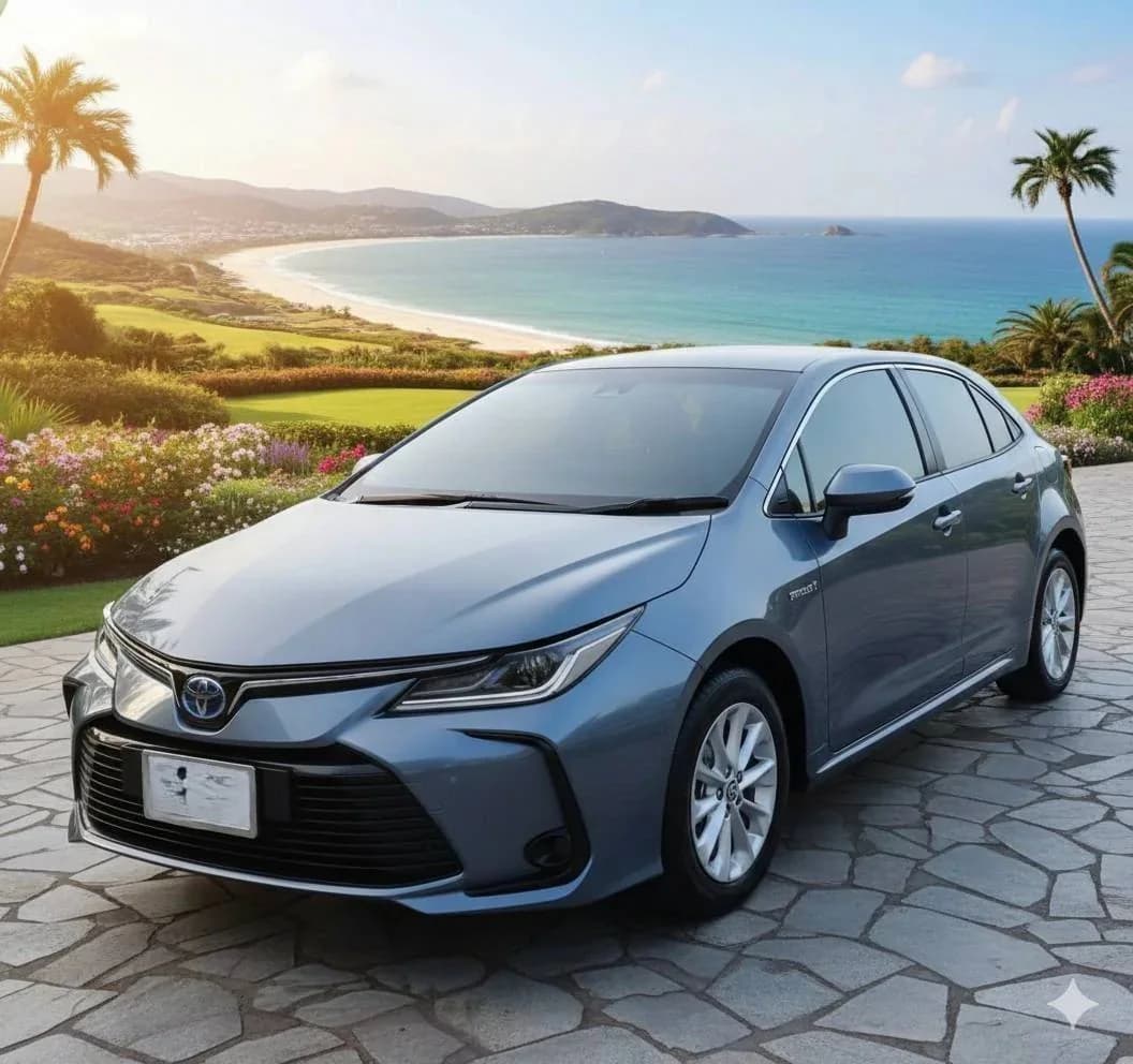 Toyota Corolla Altis (Blue) private car with driver