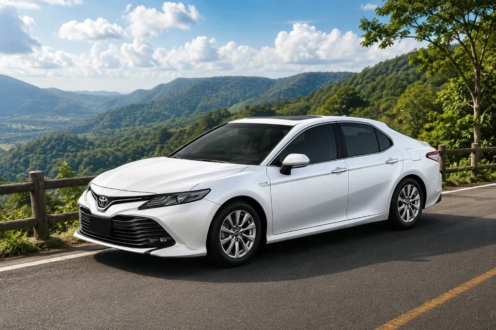 Toyota Camry (White) private car with driver